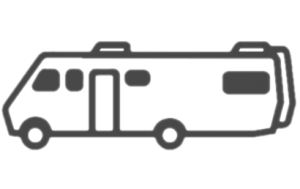 Camper and RV storage icon
