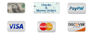 We Accept Cash - Check - Money Order- Major Credit Cards -PayPal