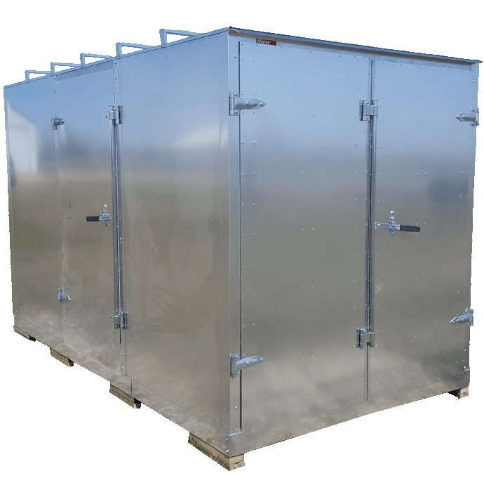 Silver Shed Image With Door and Extender Silver Shed Image With Door and Extender